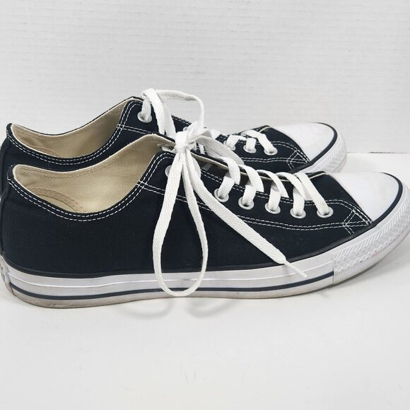 Converse All Star Black Low Top Shoes Sz 10 Men's, 12 Women's - Picture 2 of 4